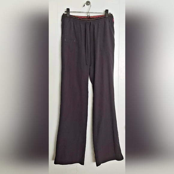 Heartsoul Pewter Lowrise Flare Leg Scrub Pants - Picture 1 of 3